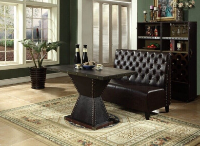 Chesterfield Sofa Bank Couch Sitzbank Braun Wartezimmer Wohnzimmer Büro Sofas